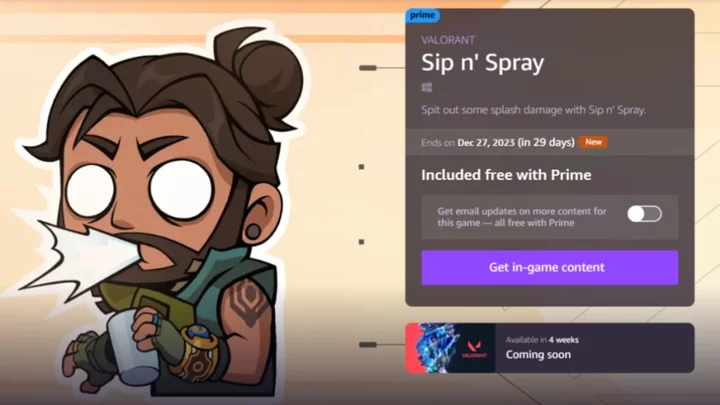Valorant Prime Gaming December 2023: How to Get Sip n' Spray For Free
