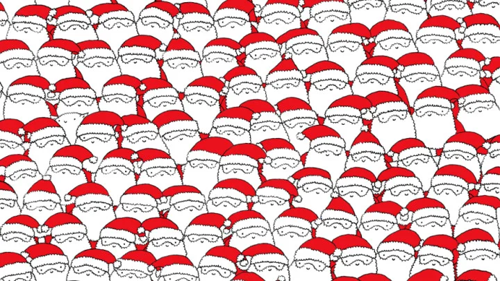 Can You Spot the Sheep Among the Santas?