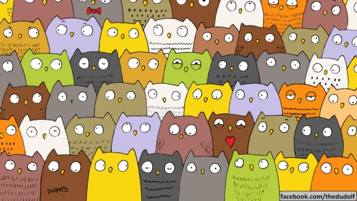 Can You Spot the Cat in This Sea of Owls?